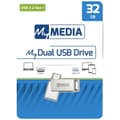 Miniatyrbild 3 av 4: MyMEDIA My Dual USB 3.2 Gen 1 /USB C Drive 32GB USB-minne 32 GB Silver 69269 USB 3.2 Gen 1, USB-C®