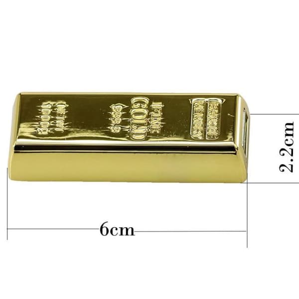 64GB USB 2.0 Pendrive USB Flash Memory Stick Gold Bar Metal