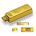 Miniatyrbild 2 av 4: 64GB USB 2.0 Pendrive USB Flash Memory Stick Gold Bar Metal