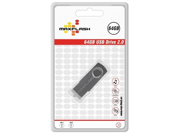 MAXFLASH - USB-flashstasjon - 64 GB - USB 2.0