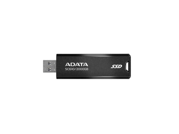 ADATA SC610 - USB flash-enhet - 2 TB - USB 3.2 Gen 2 - svart