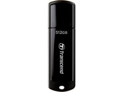 Transcend JetFlash 700 - USB-flashstasjon - 512 GB - USB 3.1 Gen 1 - svart