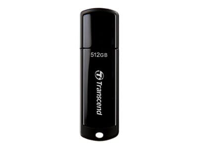 Transcend JetFlash 700 - USB-flashstasjon - 512 GB - USB 3.1 Gen 1 - svart Sort