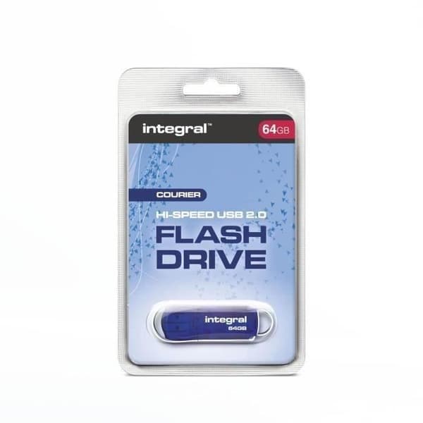 INTEGRAL Courier USB-nyckel - 64 GB - USB 2.0 - Blå
