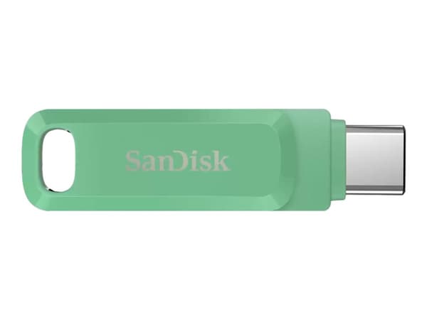 SanDisk Ultra Dual Drive Go - USB flash-enhet - 128 GB - USB 3.2 Gen 1 / USB-C - absinthe green Grön