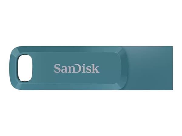 SanDisk Ultra Dual Drive Go - USB-flashstasjon - 64 GB - USB 3.2 Gen 1 / USB-C - navagio-brønn Blå