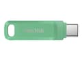 Miniatyrbild 1 av 5: SanDisk Ultra Dual Drive Go - USB flash-enhet - 64 GB - USB 3.2 Gen 1 / USB-C - absinthe green