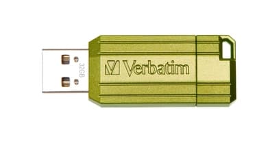 Verbatim Store 'n' Go Pin Stripe USB-enhet - USB-minne - 32 GB - USB 2.0 - Eucalyptusgrön