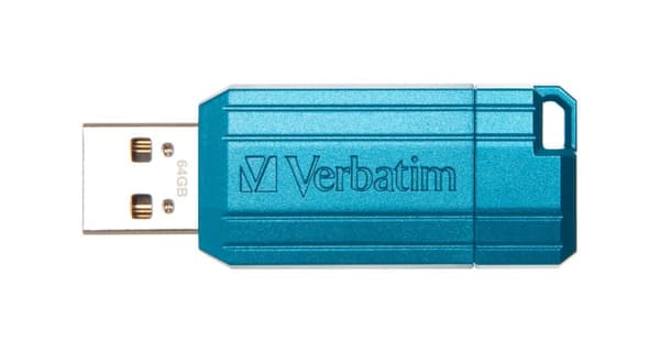 Verbatim Store n Go 64 GB Pinstripe USB 2.0 Caribbean Blue (49961)