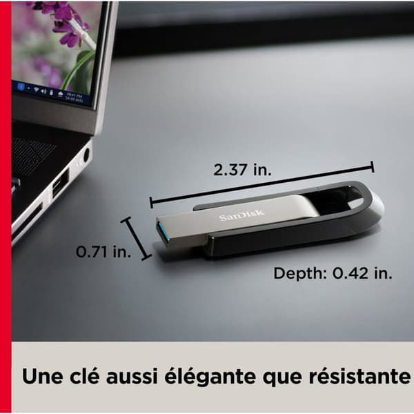 USB-minne - SANDISK - SDCZ810-128G-G46 - 128 Go - USB 3.0 - 2 års garanti