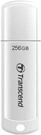 Transcend JetFlash 730 - USB-minne - 256 GB - USB 3.1 Gen 1 - vit Vit