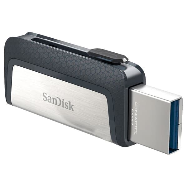Sandisk Pendrive Dual Usb C 128gb Silver