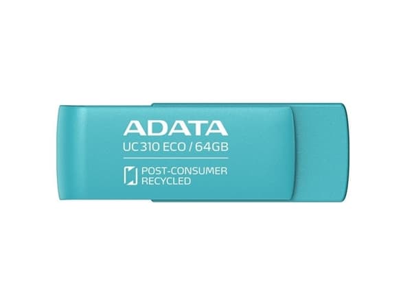 ADATA UC310 ECO, 64 GB, USB A-tyyppi, 3.2 Gen 1 (3.1 Gen 1), Taittuva, 9 g, Vihreä