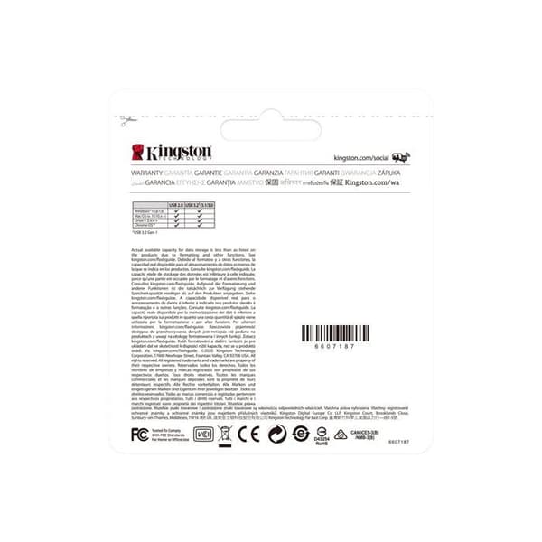 USB-nyckel - KINGSTON - DataTraveler® Kyson - 256GB - USB 3.0 - 200MB/s läsning Silver
