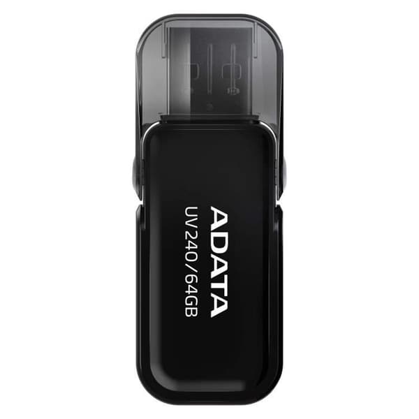ADATA UV240 USB-minne - 64 GB - USB 2.0 - Cap - Svart