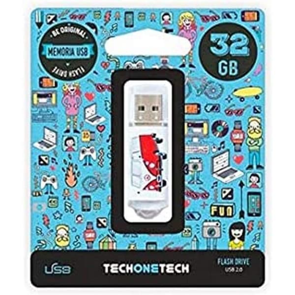 Tech-One-Tech Pendrive 32GB Tech One Tech Camper Van-Van - TEC4004-32