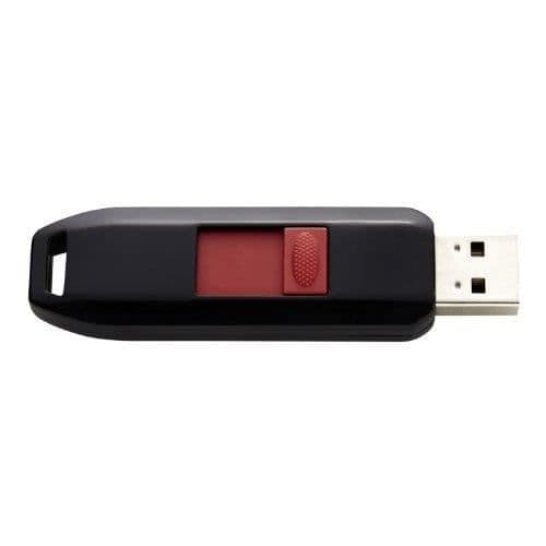 USB-nyckel - INTENSO - 16 GB - USB 2.0 - Läshastighet 28 MB/s - LINUX/Mac/Windows-kompatibel Svart, Röd