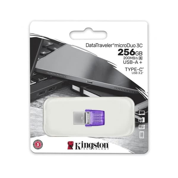 Hårddisk - Kingston - DTDUO3CG3/256GB - 256 GB - USB 3.0 - 100 Mo/s i läsning