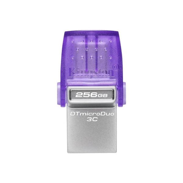 Hårddisk - Kingston - DTDUO3CG3/256GB - 256 GB - USB 3.0 - 100 Mo/s i läsning Rostfritt stål, Lila
