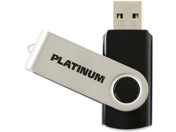 Platinum TWS USB-flashdrev 8 GB Sort 177560-3 USB-A (USB 2.0)