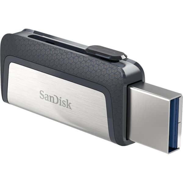 USB stick SanDisk Ultra Dual Drive, 32GB Sort, Sølv