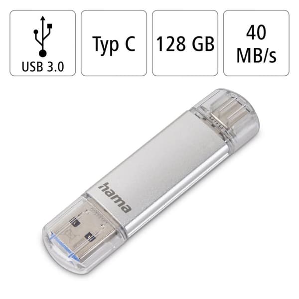 "C-Laeta" USB Stick, USB-C USB 3.1/3.0, 128 GB, HAMA-181073
