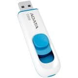 MEMORIE USB 2.0 ADATA 16 GB, retractabila, carcasa plastic, alb / albastru, "AC008-16G-RWE" (timbru verde 0.03 lei) Blå, Hvid