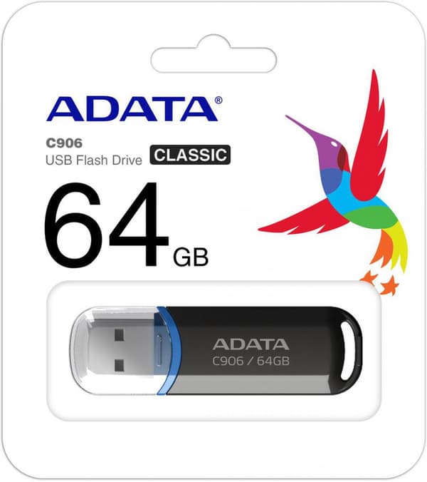ADATA C906 USB flash drive 64 GB USB Type-A 2.0 Black Sort