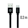 Miniatyrbilde 3 av 5: Swissten Textile Quick Charge Universal Micro USB Data and Charging Cable 0.2m