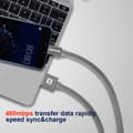 Miniatyrbillede 3 af 5: Swissten Textile Quick Charge Universal Micro USB Data and Charging Cable 0.2m