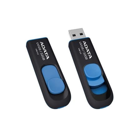 ADATA 64GB DashDrive UV128 USB flash drive USB Type-A 3.2 Gen 1 (3.1 Gen 1) Black,Blue Sort, Blå