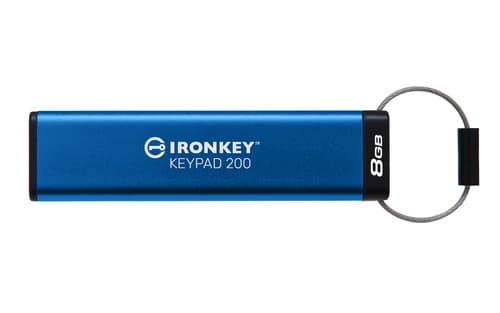 8GB IRONKEY KEYPAD 200 AES-256/ENCRYP FIPS 140-3 LVL 3(PENDING) Sininen