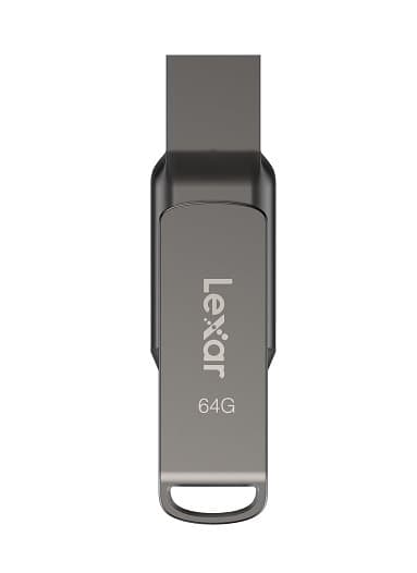 Lexar | 2-in-1 Flash Drive up to 130MB/s read | JumpDrive Dual Drive D400 | 64 GB | Type-C and Type-A USB 3.1 | Grey