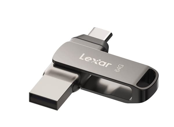 Lexar | 2-in-1 Flash Drive up to 130MB/s read | JumpDrive Dual Drive D400 | 64 GB | Type-C and Type-A USB 3.1 | Grey Harmaa