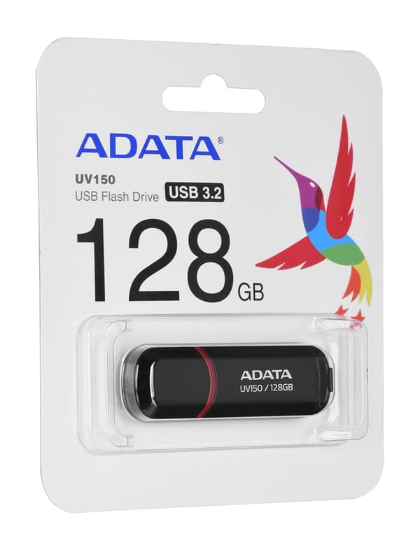 ADATA AUV150-128G-RBK USB-minne 128 GB USB Typ-A 3.2 Gen 1 (3.1 Gen 1) Svart Svart