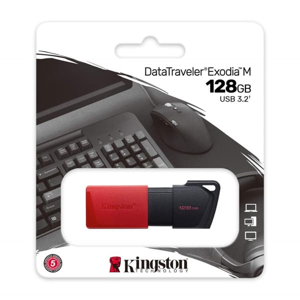 Kingston Exodia 128GB USB 3.2. Punainen