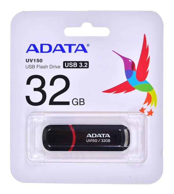 ADATA 32GB DashDrive UV150 USB-minne USB Typ-A 3.2 Gen 1 (3.1 Gen 1) Svart