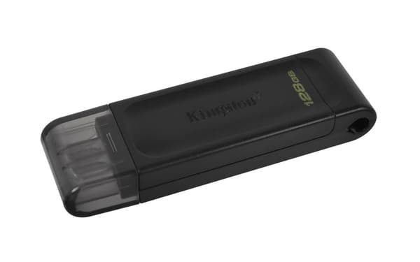 Kingston Technology DataTraveler 70 USB-muistitikku 128 Gt USB Type-C 3.2 Gen 1 (3.1 Gen 1) Musta