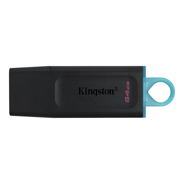 Kingston Technology DataTraveler Exodia USB-muistitikku 64 Gt USB Type-A 3.2 Gen 1 (3.1 Gen 1) Blac musta, Turkoosi