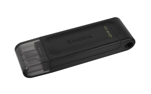 Kingston Technology DataTraveler 70 USB-muistitikku 64 Gt USB Type-C 3.2 Gen 1 (3.1 Gen 1) Musta