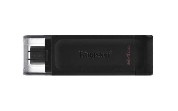 Kingston Technology DataTraveler 70 USB-muistitikku 64 Gt USB Type-C 3.2 Gen 1 (3.1 Gen 1) Musta musta