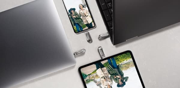 SanDisk Ultra Dual Drive Luxe USB-minne 64 GB USB Type-A / USB Type-C 3.2 Gen 1 (3.1 Gen 1) S