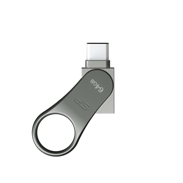 Silicon Power Mobile C80 USB-minne 64 GB USB Type-A / USB Type-C 3.0 (3.1 Gen 1) Titanium