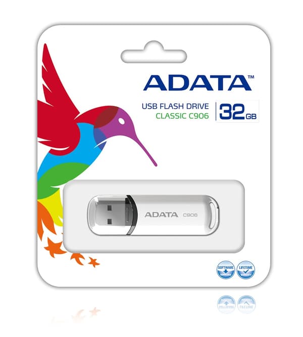 ADATA 32GB C906 USB-minne USB Type-A 2.0 Vit