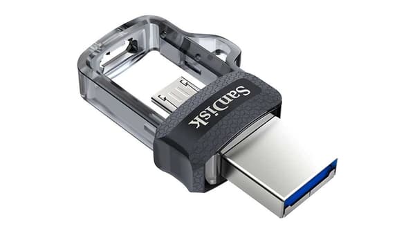 SanDisk Ultra Dual m3.0 USB-muistitikku 128 Gt USB Type-A / Micro-USB 3.2 Gen 1 (3.1 Gen 1) Musta,