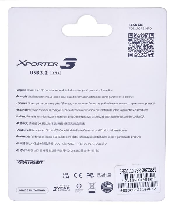 PARTIOT FLASHDRIVE Xporter 3 128GB Typ A USB 3.2