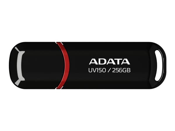 ADATA UV150 - USB-minnepinne - 256 GB - USB 3.2 Gen 1 - sortering Sort