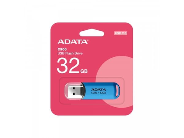 ADATA Classic Series C906 - USB-flashstasjon - 32 GB - USB 2.0 - blå
