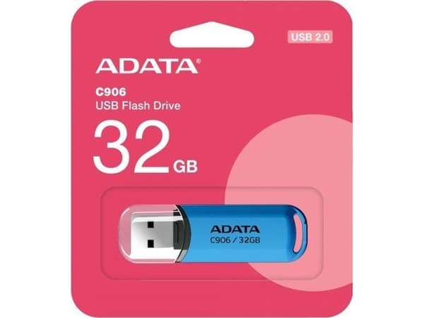 ADATA Classic Series C906 - USB-flashstasjon - 32 GB - USB 2.0 - blå