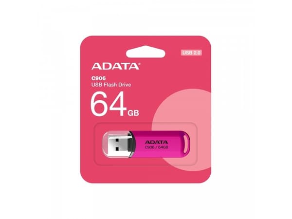 ADATA Classic Series C906 - USB flash-enhet - 64 GB - USB 2.0 - rosa
